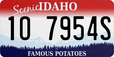 ID license plate 1O7954S