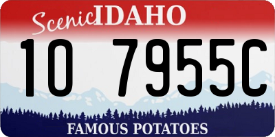 ID license plate 1O7955C