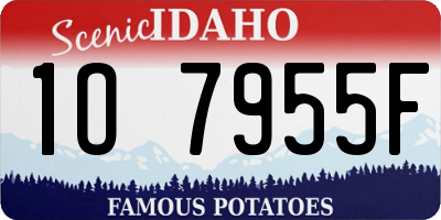 ID license plate 1O7955F