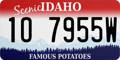 ID license plate 1O7955W