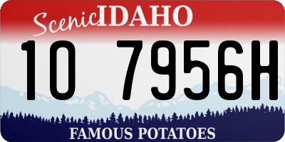 ID license plate 1O7956H