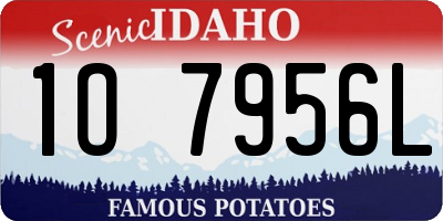 ID license plate 1O7956L