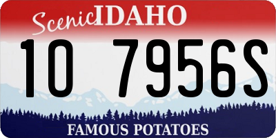 ID license plate 1O7956S