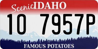 ID license plate 1O7957P
