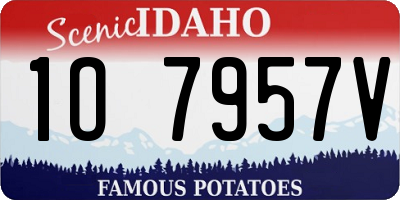 ID license plate 1O7957V