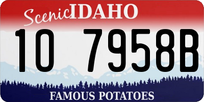 ID license plate 1O7958B