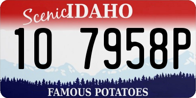 ID license plate 1O7958P