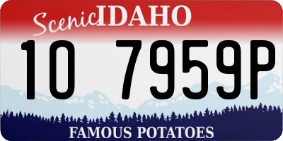 ID license plate 1O7959P