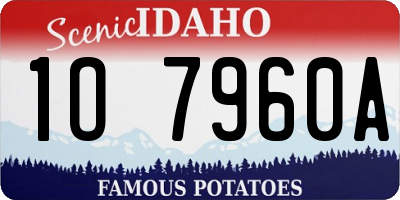 ID license plate 1O7960A