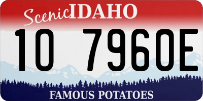 ID license plate 1O7960E