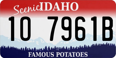 ID license plate 1O7961B
