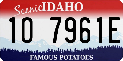 ID license plate 1O7961E