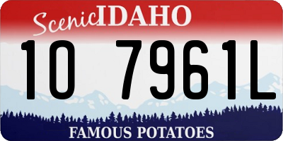 ID license plate 1O7961L
