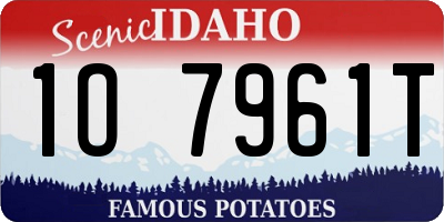 ID license plate 1O7961T