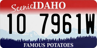 ID license plate 1O7961W