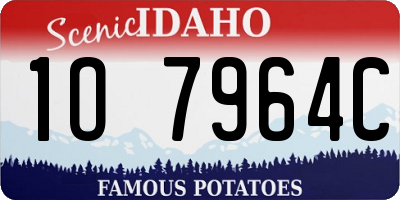 ID license plate 1O7964C