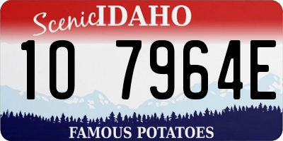 ID license plate 1O7964E