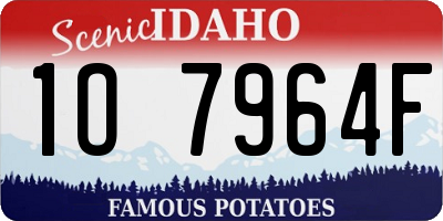 ID license plate 1O7964F