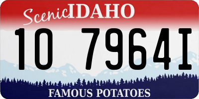 ID license plate 1O7964I