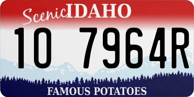 ID license plate 1O7964R