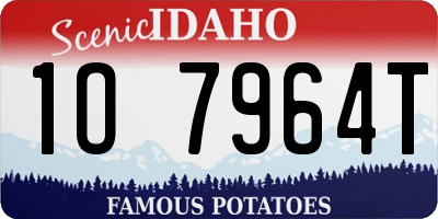 ID license plate 1O7964T