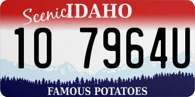 ID license plate 1O7964U