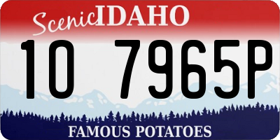 ID license plate 1O7965P