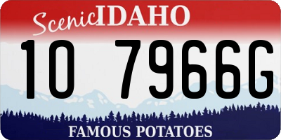 ID license plate 1O7966G