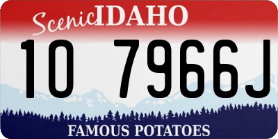 ID license plate 1O7966J