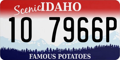 ID license plate 1O7966P