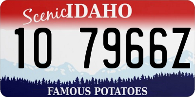 ID license plate 1O7966Z