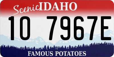ID license plate 1O7967E