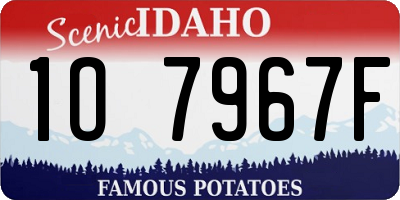 ID license plate 1O7967F