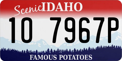 ID license plate 1O7967P