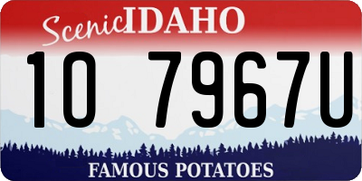 ID license plate 1O7967U