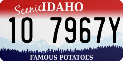 ID license plate 1O7967Y