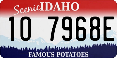 ID license plate 1O7968E