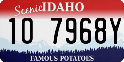ID license plate 1O7968Y