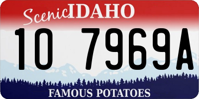 ID license plate 1O7969A