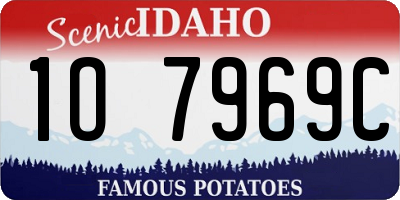 ID license plate 1O7969C