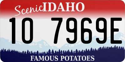 ID license plate 1O7969E