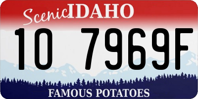 ID license plate 1O7969F