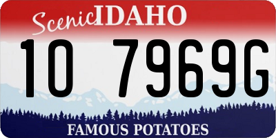 ID license plate 1O7969G