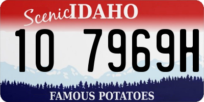 ID license plate 1O7969H