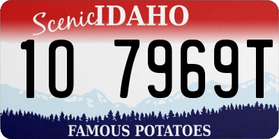 ID license plate 1O7969T
