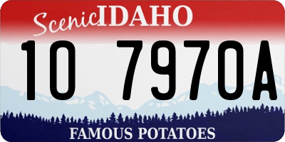 ID license plate 1O7970A