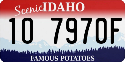 ID license plate 1O7970F