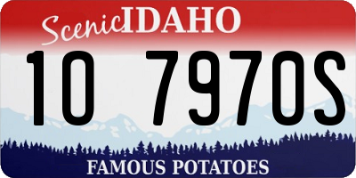 ID license plate 1O7970S