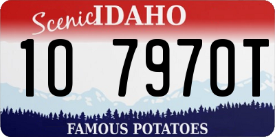 ID license plate 1O7970T