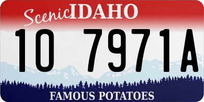 ID license plate 1O7971A